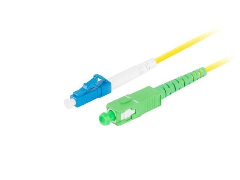 Patchcord światłowodowy Lanberg SM LC/UPC-SC/APC SIMPLEX 3.0mm LSZH G657A1 3m żółty