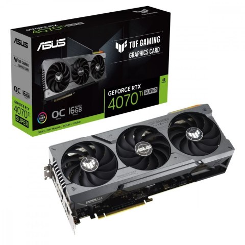 Asus Karta graficzna GeForce RTX 4070 TI SUPER 16G TUF GAMING OC GDDRX6 256bit