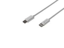 Natec Kabel Lightning (M)->USB-C(M) 1m MFI Prati Biały