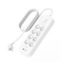 Listwa zasilająca Belkin Power Surge 8-PORT + 1xUSB-A +1xUSB-C 2.4A PD 900J 2m White