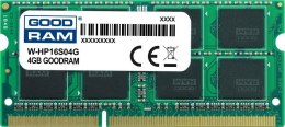 Pamięć SODIMM DDR3 GOODRAM 4GB 1600MHz ded. do HP (W-HP16S04G)
