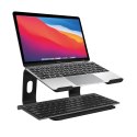 CRONG AluBench Aluminiowa podstawka do laptopa Czarna