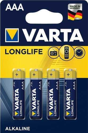 Zestaw baterii alkaliczne VARTA Longlife LR03 (AAA) (x 4)