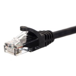 Patchcord RJ45, Netrack osłonka zalewana, kat. 5e UTP, 5m czarny