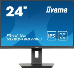 IIYAMA Monitor 24 cale XUB2495WSU-B7 IPS,16:10,300cd,4ms,HDMI,DP,3xUSB(3.2), 1xUSB-c,2x2W,FlickerFree,HAS(150mm)