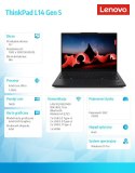 Lenovo Laptop ThinkPad L14 G5 21L1002LPB W11Pro Ultra 5 125U/16GB/512GB/INT/14.0 WUXGA/Black/1YR Premier Support + 3YRS OS + CO2 Offset