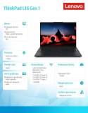 Lenovo Laptop ThinkPad L16 G1 21L3002DPB W11Pro Ultra 5 125U/16GB/512GB/INT/16.0 WUXGA/Black/1YR Premier Support + 3YRS OS + CO2 Offset