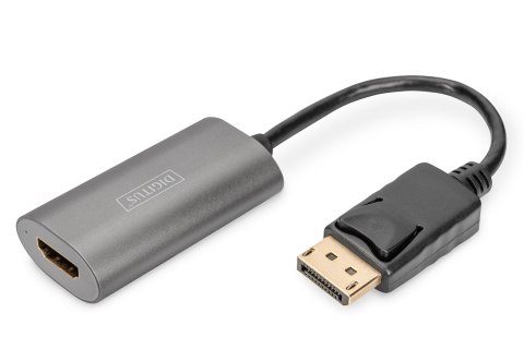 Kabel adapter DisplayPort z zatrzaskiem 8K 60Hz UHD Typ DP/HDMI A M/Ż czarny 0,15m