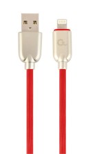 Kabel USB 2.0 (AM/8-pin lightning M) 1m oplot gumowy czerwony Gembird