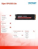 Patriot Dysk SSD 2TB Viper VP4300 Lite 7400/6400 M.2 PCIe Gen4x4 NVMe 2.0 PS5