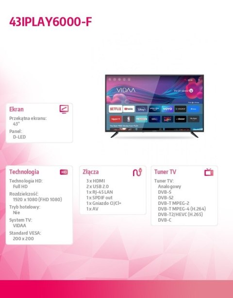 Allview Telewizor 43 cale LED 43IPLAY6000-F