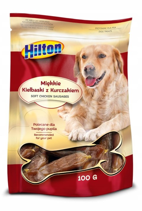 HILTON Miękkie kiełbaski z kurczakiem dla psa - 100 g