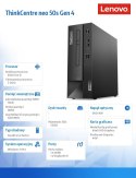 Lenovo Komputer ThinkCentre Neo 50s G4 SFF 12JH002CPB W11Pro i5-13400/16GB/512GB/INT/DVD/3YRS OS