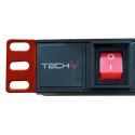 TECHLY LISTWA ZASILAJĄCA RACK 19 1U 250V/16A 8X SC