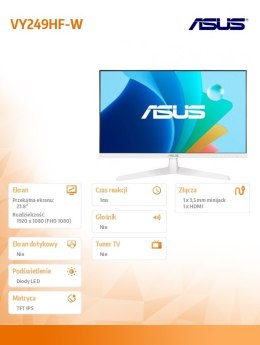 Asus Monitor 23.8 cali VY249HF-W IPS 100Hz