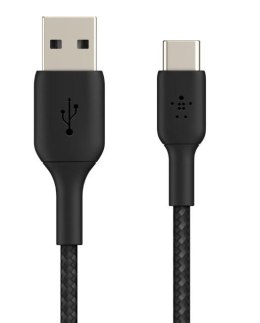 Belkin Kabel Braided USB-C USB-A 2m czarny