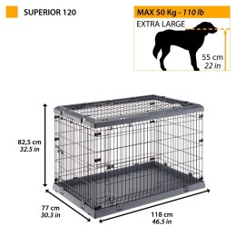 FERPLAST Superior 120 - klatka dla psów - 118 x 77 x 82,5 cm