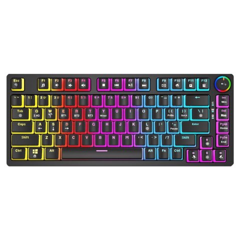 Savio Klawiatura mechaniczna bezprzewodowa PHENIX Gateron Red Pro, ABS