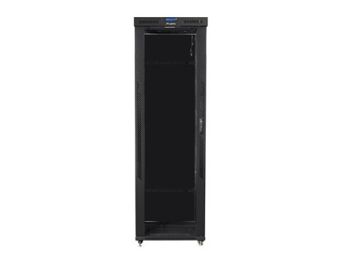 LANBERG SZAFA STOJĄCA RACK 19" 47U 800X1000 DRZWI SZKLANE LCD CZARNA FF01-8047-12BL (FLAT PACK)