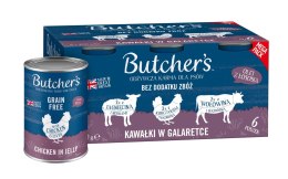 Butcher's Original Recipe in Jelly mix smaków z wątróbką lub nerkami kawałki w galaretce karma dla psa 6 x 400g