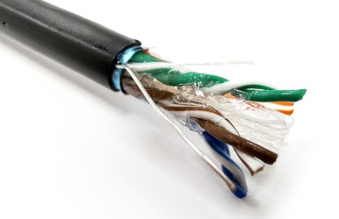 Kabel instalacyjny zewnętrzny żelowany DIGITUS kat.6, F/UTP, AWG 23/1, PE, 305m, czarny, szpula