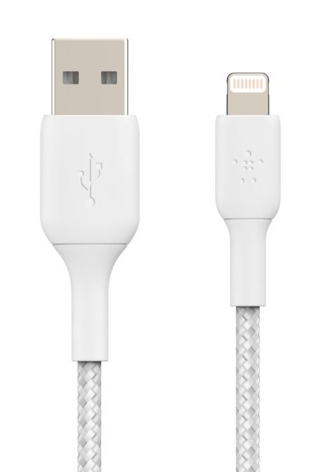 Belkin Kabel Braided USB- Lightning 1m biały