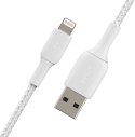 Belkin Kabel Braided USB- Lightning 2m biały