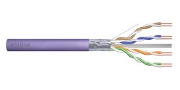 Kabel instalacyjny DIGITUS kat.6, F/UTP, B2ca, AWG23/1, LSOH, 500m, fioletowy, szpula