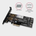 Adapter wewnętrzny Axagon PCIe x4 do M.2 PCI-Express + M.2 SATA + SATA