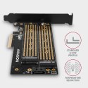 Adapter wewnętrzny Axagon PCIe x4 do M.2 PCI-Express + M.2 SATA + SATA