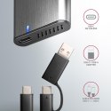 Obudowa zewnętrzna Axagon do dysków M.2 NVMe & SATA SSD / USB-C 3.2 G2, 30-80mm szara