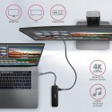 Wieloportowy HUB USB-C 3.2 Gen 1, HDMI + 3x USB-A + LAN(RJ45) + PD 100W Axagon HMC-6GL