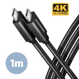 Kabel USB-C 3.2 Gen 2 PD 100W, 5A, 1m czarny Axagon