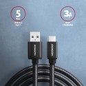 Kabel USB-C - USB-A USB 3.2 Gen 1 1m czarny Axagon