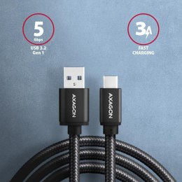 Kabel USB-C - USB-A USB 3.2 Gen 1 1m czarny Axagon