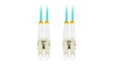 Lanberg Patchcord światłowodowy Mm Lc/Upc-Lc/Upc Duplex 3.0mm 3m Aqua