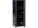 Q-LANTEC Szafa teleinformatyczna 36U 19" 600x600, drzwi przednie szklane, kolor czarny FLAT PACK