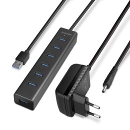 Hub aktywny Axagon HUE-SA7BP USB-A 3.0 do 7x USB-A 3.0 czarny