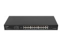 LANBERG SWITCH RACK 19" RSFE-24P-2C-360 24X 100MB POE+/2X COMBO GIGABIT 360W