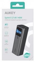 AUKEY PB-Y45 Sprint X Power Bank | 27600 mAh | 140W | 3xUSB | PD 3.1 | PPS | 28V | Smart Digital Display