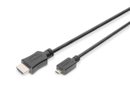 Kabel micro HDMI DIGITUS Highspeed Eth. 1.4 Full HD Typ D/A, M/M 2m