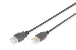 Przedłużacz DIGITUS AK-300202-030-S USB 2.0 3m czarny