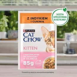 PURINA Cat Chow kitten indyk i cukinia w galaretce - mokra karma dla kota - 4x85g