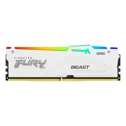 Pamięć DDR5 Kingston FURY Beast RGB 16GB (1x16GB) 6000MHz CL30 1,4V White EXPO