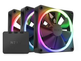 Zestaw 3 wentylatorów do zasilacza / obudowy NZXT F120 RGB Czarne + Kontroler