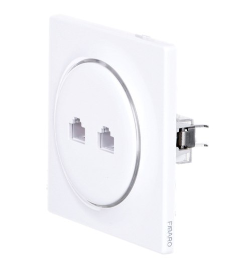 Gniazdo sieciowe FIBARO Walli N Ethernet Outlet, białe (FGWEEU-021)