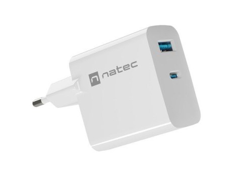 NATEC ŁADOWARKA RIBERA GAN 1X USB-A + 1X USB-C 45W BIAŁA NUC-2142