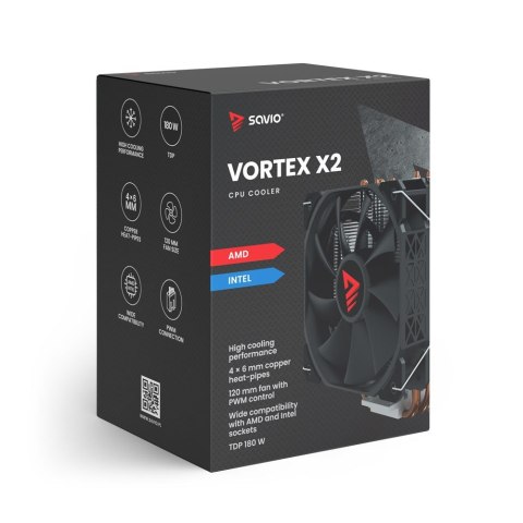 Savio Chłodzenie procesora CPU Vortex X2