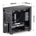 Jonsbo D41 MESH Screen ATX Tempered Glass - black