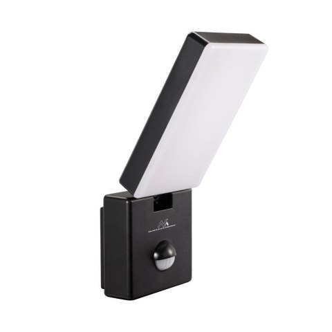 Lampa LED z czujnikiem ruchu Maclean MCE516 B, czujnik ruchu PIR, kolor czarny, 10W, IP65, 800lm, barwa neutralna biała (4000K)